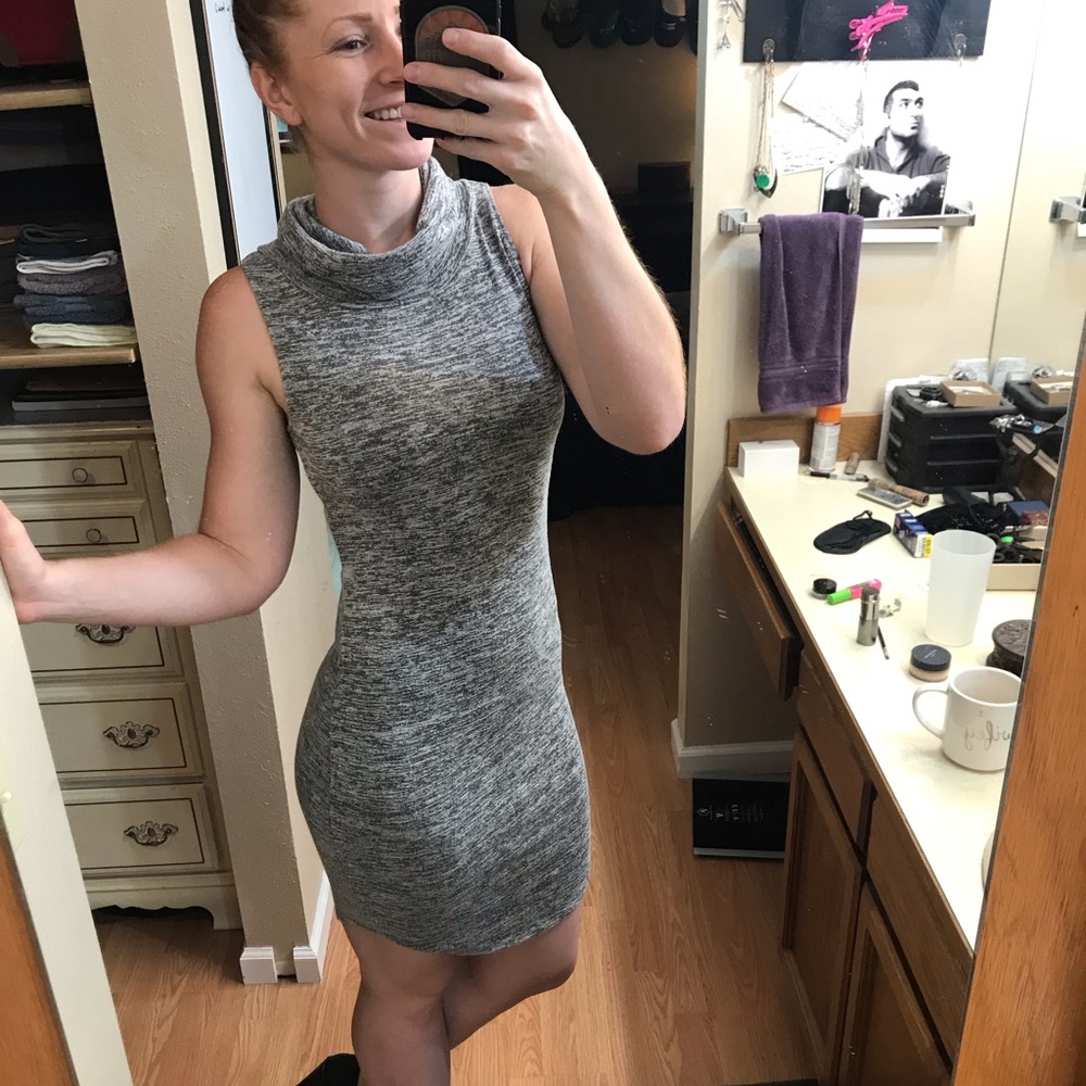 Leith cowl neck sleeveless dress